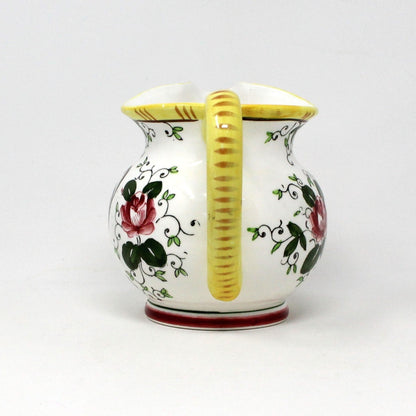 Pitcher, Ucagco, Early Provincial, Rooster & Roses, Ceramic, Japan