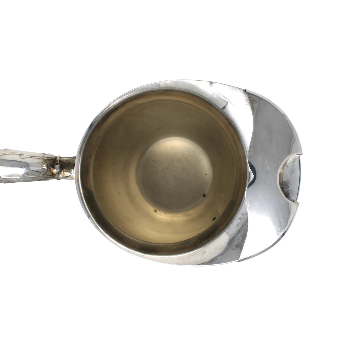 Pitcher, Sheridan, Water Pitcher w/Ice Lip, Silverplate, Footed, Ornate Handle, Vintage