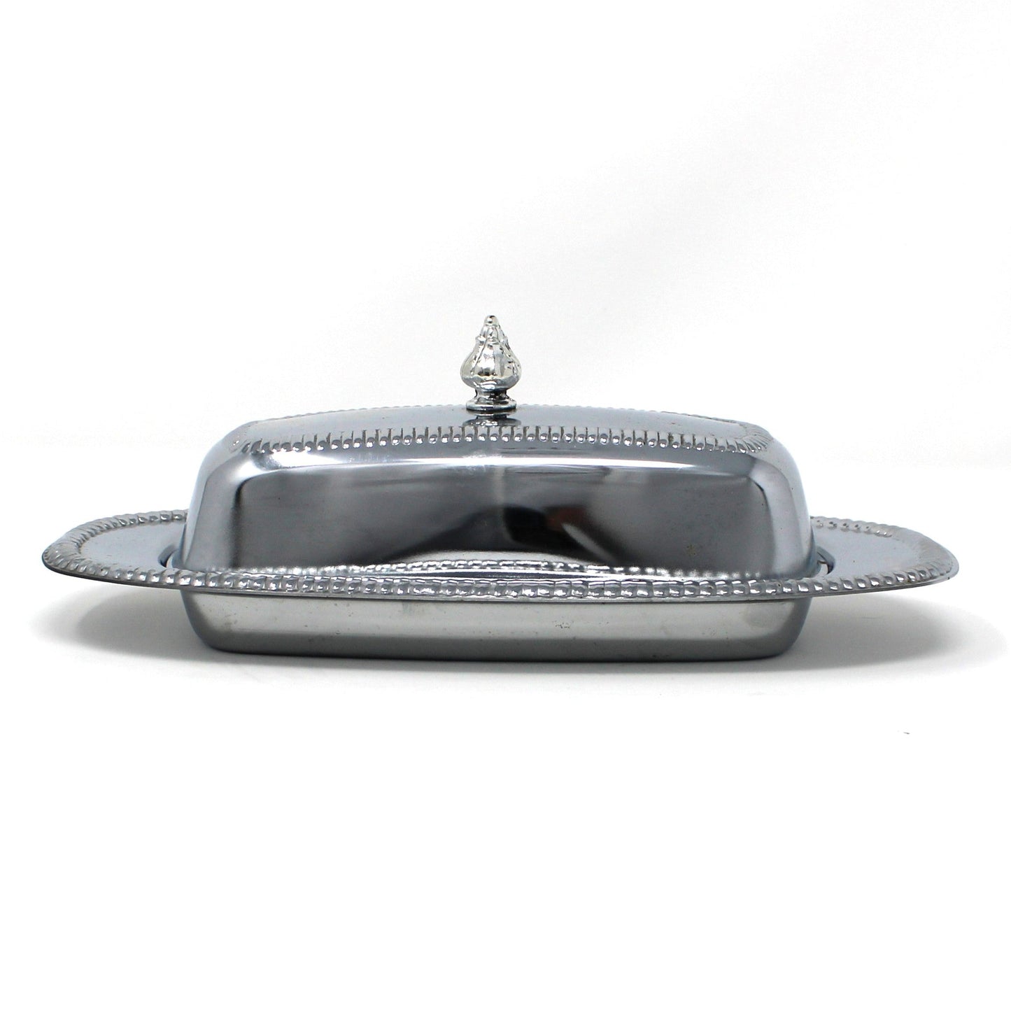 Vintage Butter Dish, Chrome Plated, Non Tarnish by Shelton Ware a Brand from Towle Silversmiths