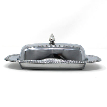 Vintage Butter Dish, Chrome Plated, Non Tarnish by Shelton Ware a Brand from Towle Silversmiths
