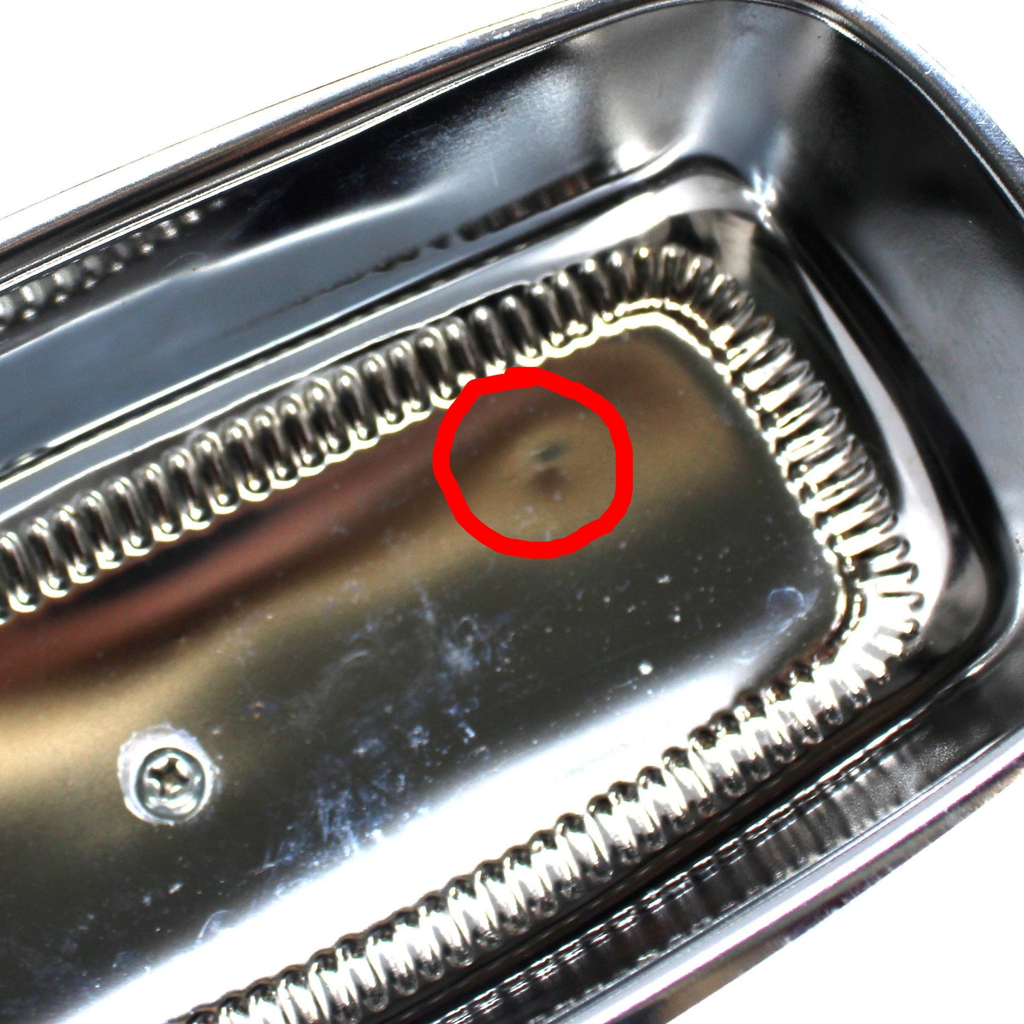 Butter Dish, Shelton Ware, Chrome Plated with Glass Insert, Vintage Hollowware