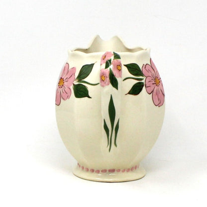 Pitcher, Cash Family Pottery / Clinchfield Artware, Grace Pitcher, Pink Flowers, Vintage