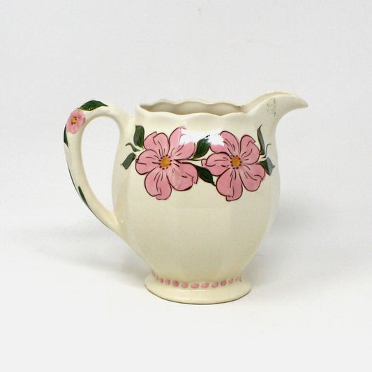 Pitcher, Cash Family Pottery / Clinchfield Artware, Grace Pitcher, Pink Flowers, Vintage
