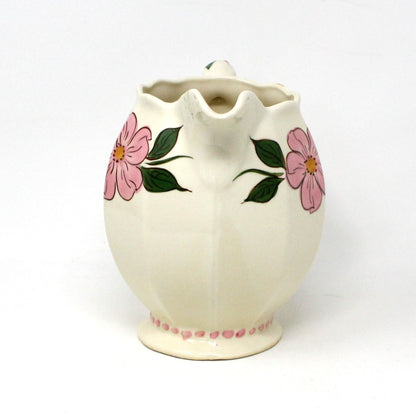 Pitcher, Cash Family Pottery / Clinchfield Artware, Grace Pitcher, Pink Flowers, Vintage