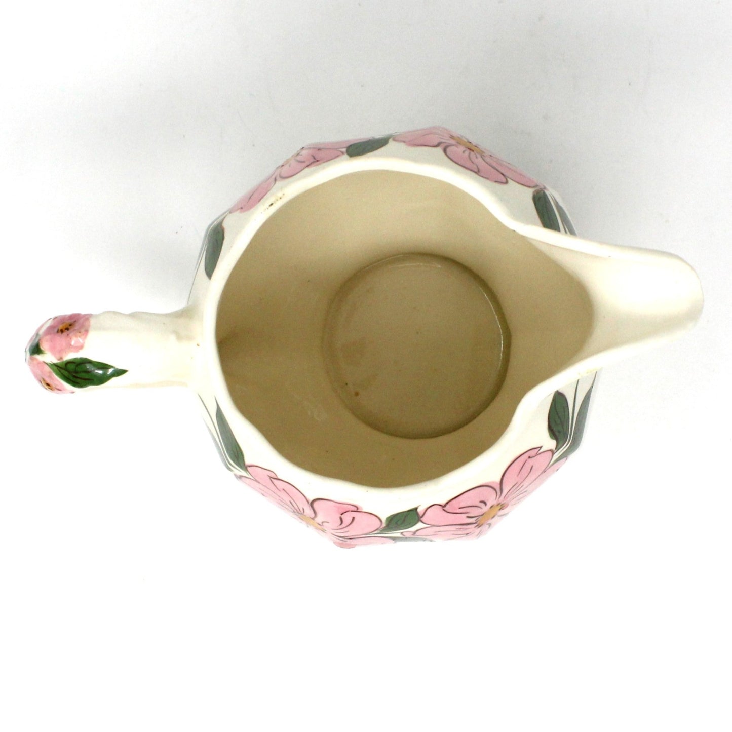 Pitcher, Cash Family Pottery / Clinchfield Artware, Grace Pitcher, Pink Flowers, Vintage