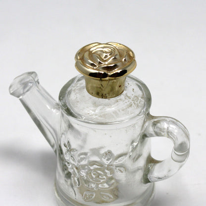 Perfume Bottle, Avon, Watering Can, Embossed Roses, Vintage Collectible