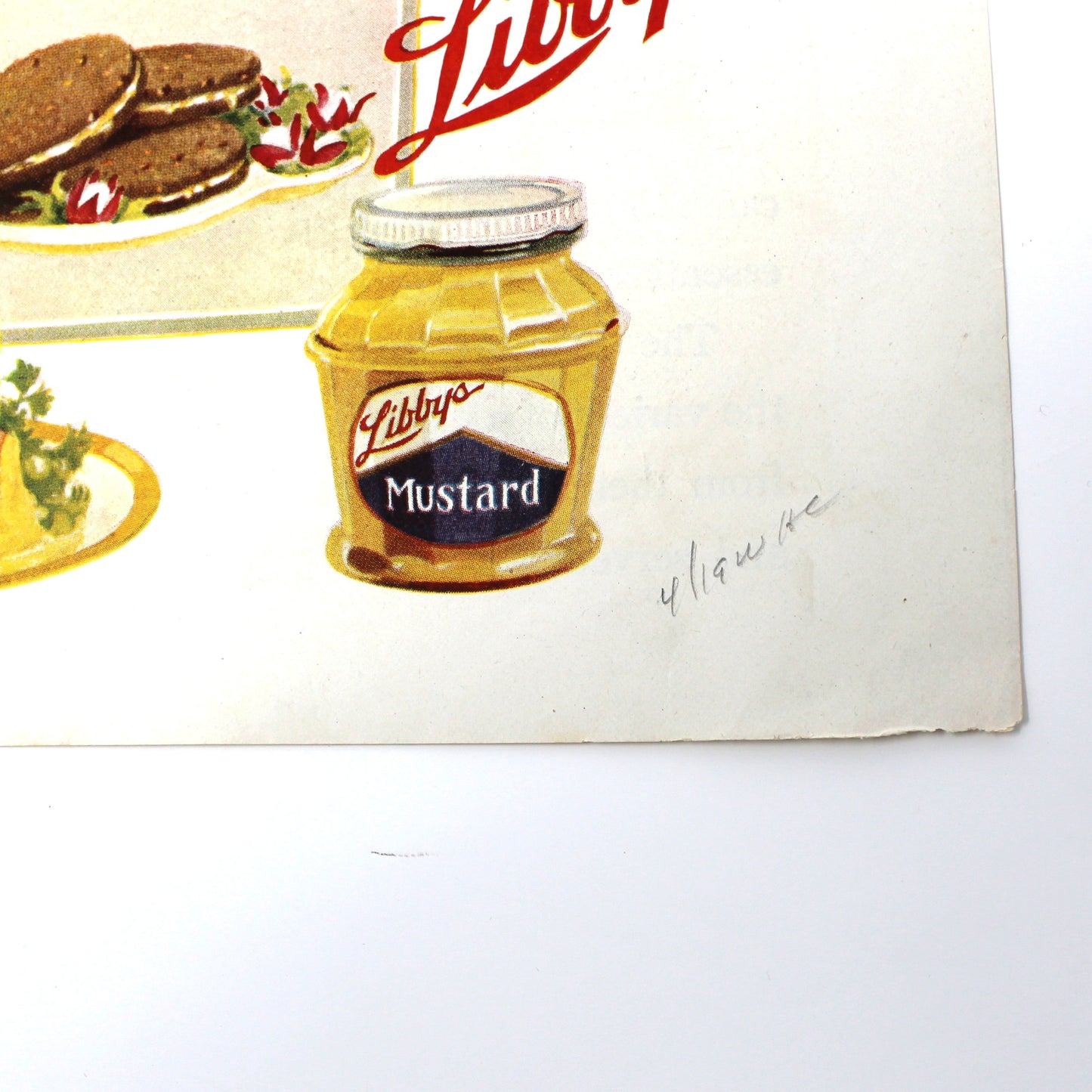 Advertisement, Libby's Mustard, 1919, Original Magazine Ad, Salads Twice as Tempting, Antique