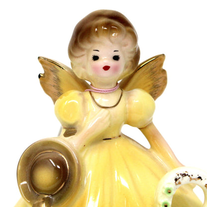 Figurine, Josef Originals Birthday Angel, 8 Years, Yellow Dress