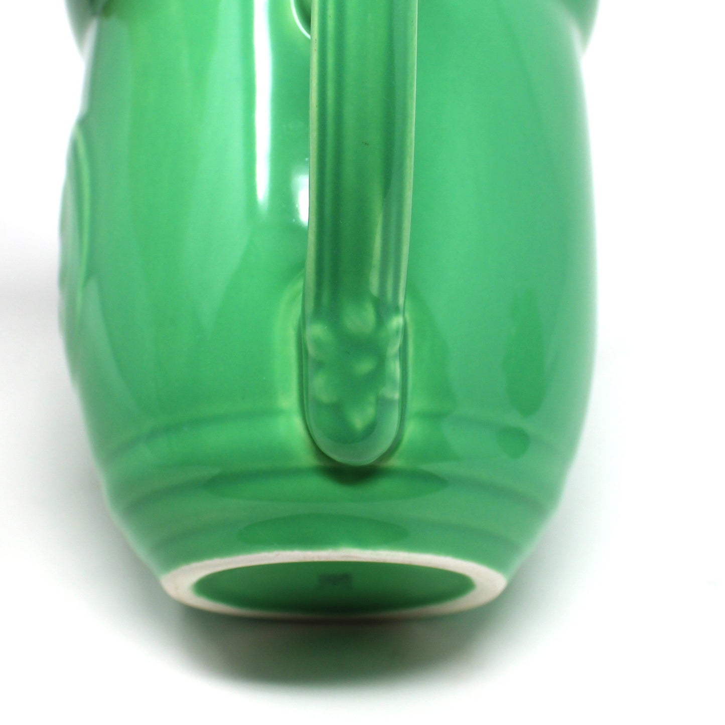 Creamer & Sugar with Lid, Oneida, Petals Pattern in Sea Foam Green, Ceramic, Vintage