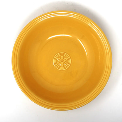 Vintage Serving Bowl by Oneida "Petals" pattern in Marigold (Yellow), circa 1990's. Ceramic serveware, colorful tableware