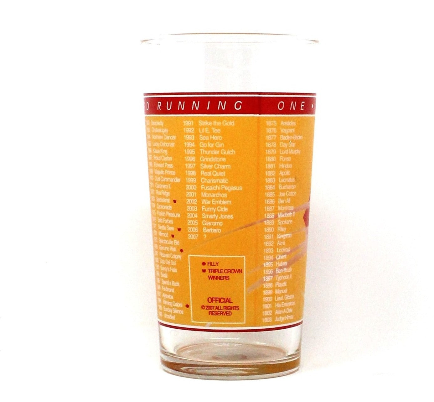 Glasses, Mint Julep, Kentucky Derby, Churchill Downs, 2007 Collectible