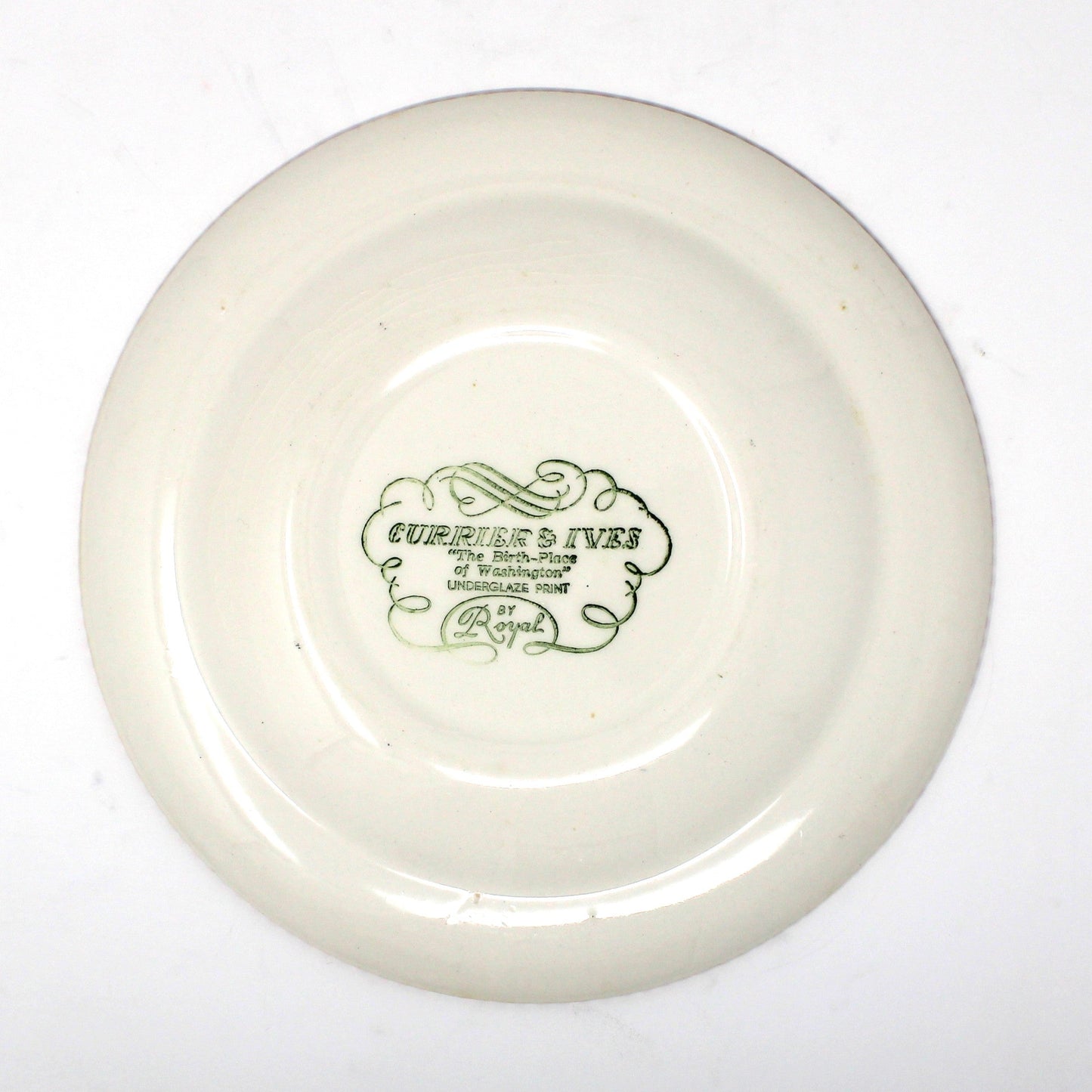 Dessert / Salad Plate, Royal China, Currier & Ives, Pink & White Ceramic, Vintage