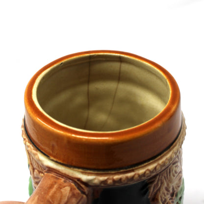 Beer Mug, German Style, Pub Scene and Castle, Japan Ceramic, Vintage