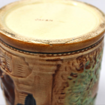 Beer Mug, German Style, Pub Scene and Castle, Japan Ceramic, Vintage