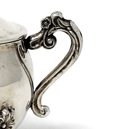 Creamer & Sugar with Lid, Silverplate Hollowware, W & S Blackinton, Floral Footed, Vintage