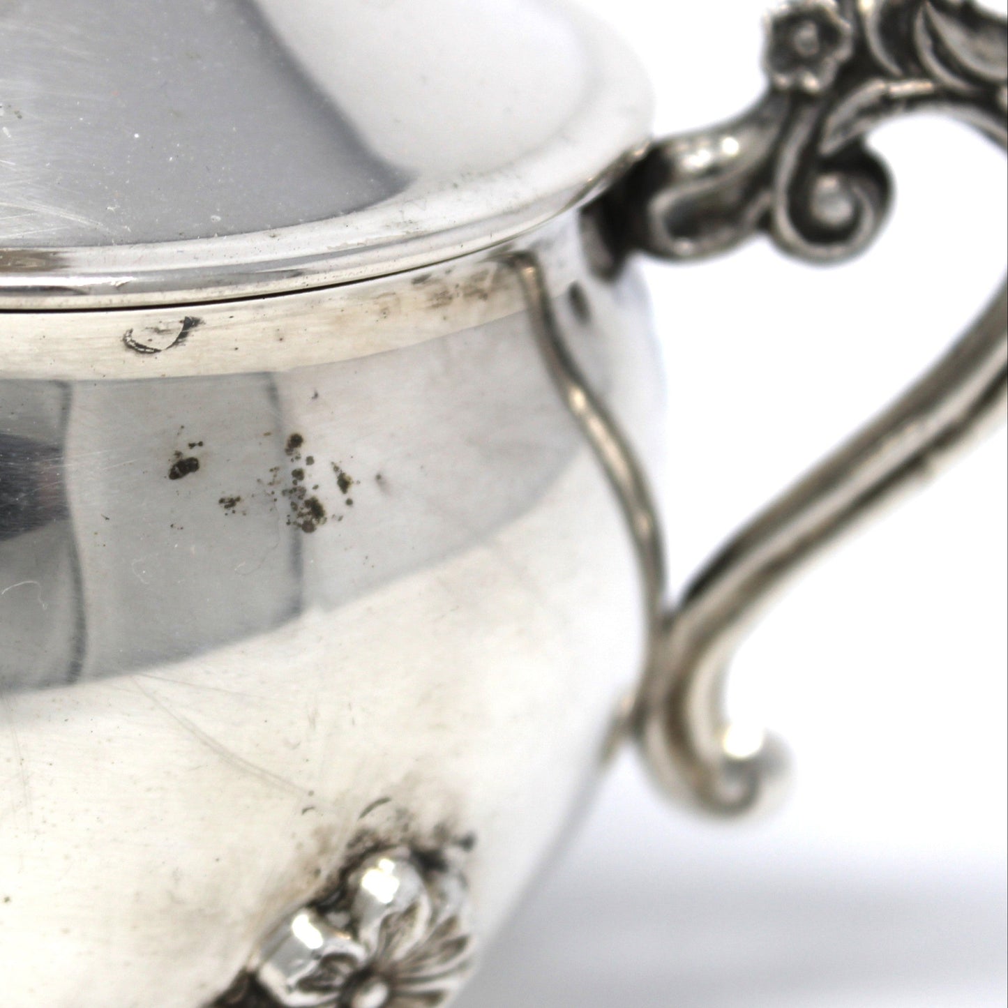 Creamer & Sugar with Lid, Silverplate Hollowware, W & S Blackinton, Floral Footed, Vintage