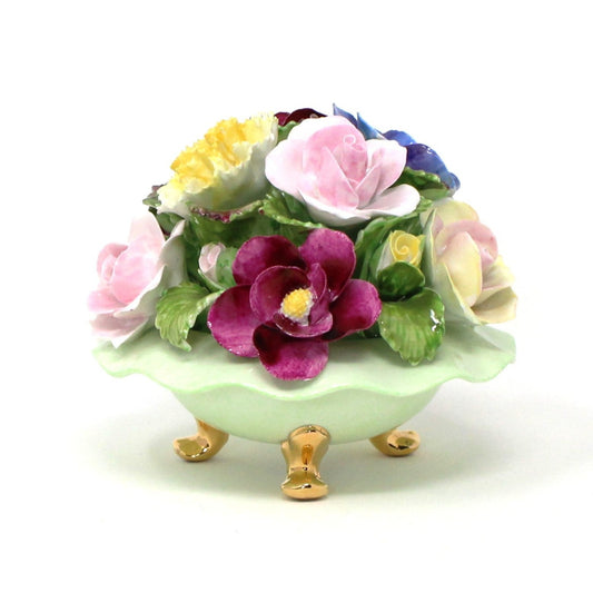 Floral Posy, Denton China (Longton), Porcelain Floral Fancy / Posy / Bouquet, Vintage Bone China