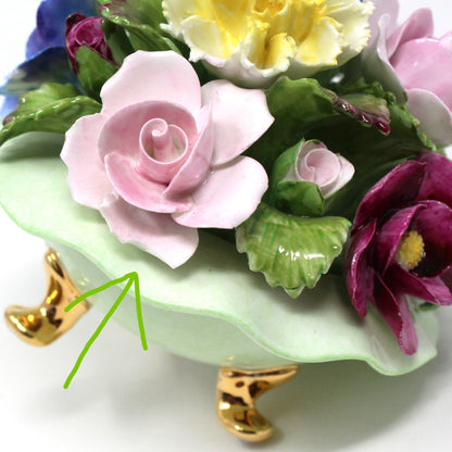 Floral Posy, Denton China (Longton), Porcelain Floral Fancy / Posy / Bouquet, Vintage Bone China