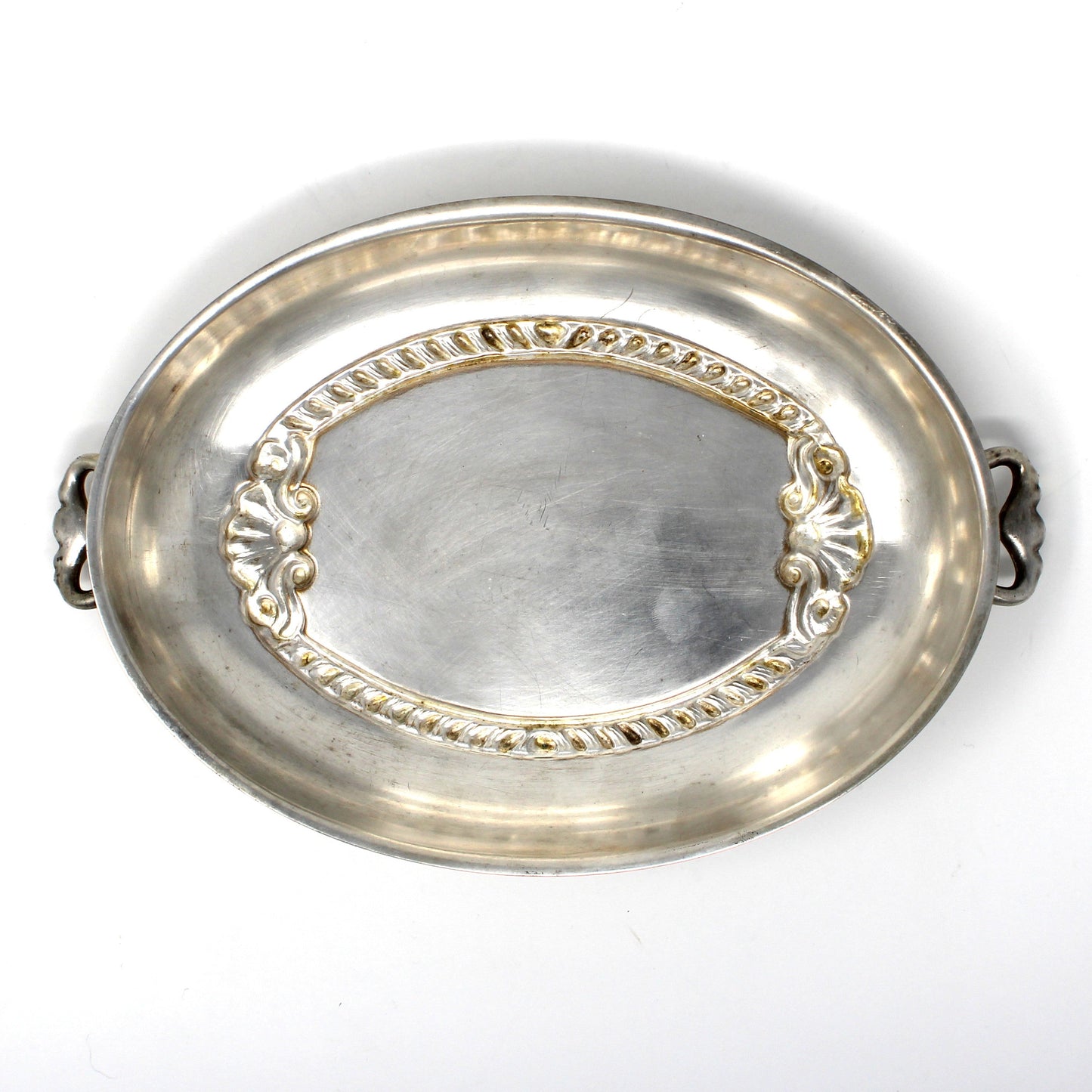 Serving Dish LID ONLY, Silverplate, Oval Cover for Vegetable Server, Ornate Shell Design, Vintage