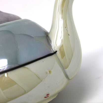 Teapot, Purple Lusterware, Mini / One Cup, Hand Painted Red Floral Japan Porcelain, Vintage