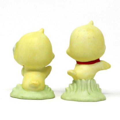 Figurine, Yellow Baby Chicks, Anthropomorphic, Set of 2 Porcelain, Vintage, SOLD