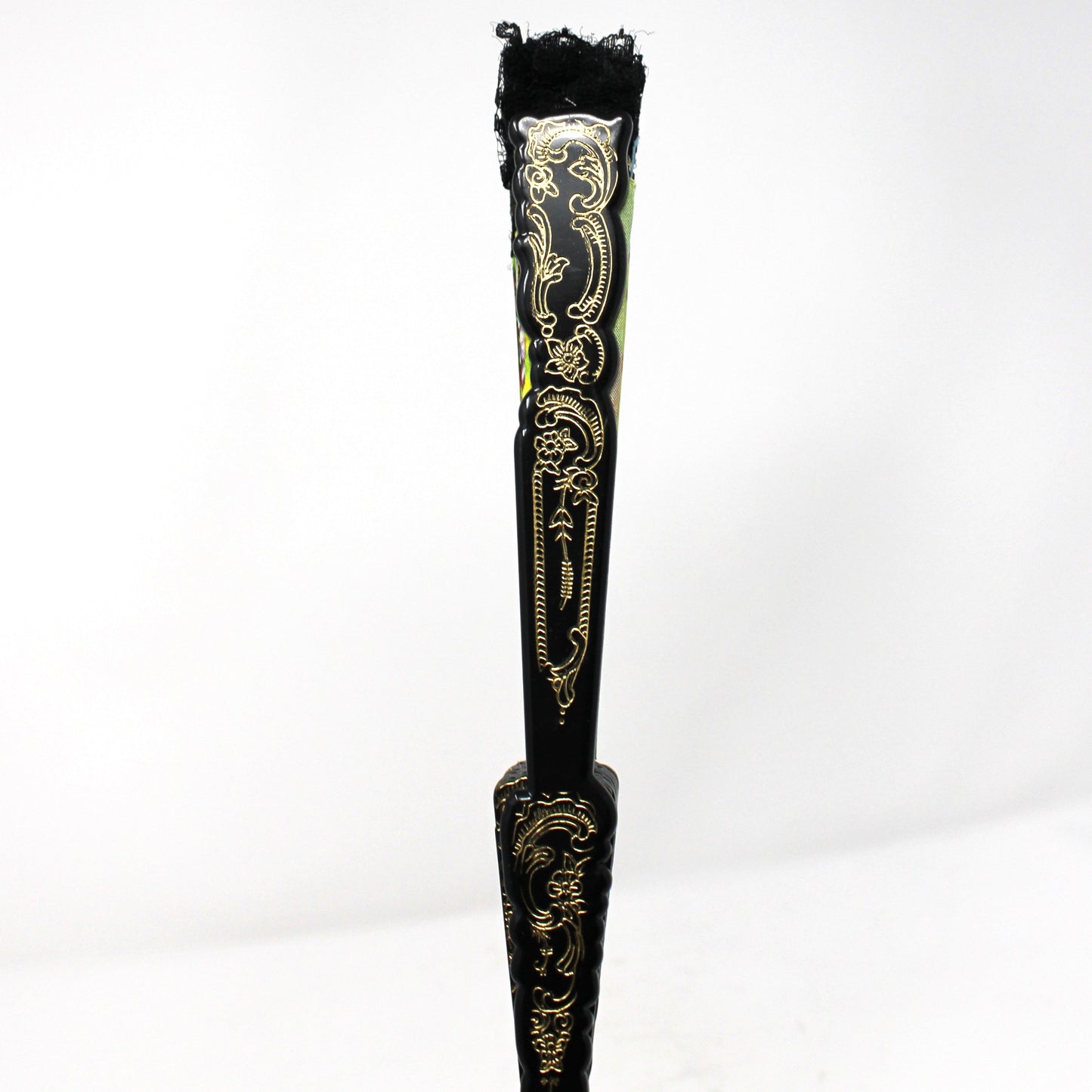 Hand Fan, Spanish Style, Souvenir, Gran Canaria, Canary Islands, Open Cut-Work, Black Lace, Vintage