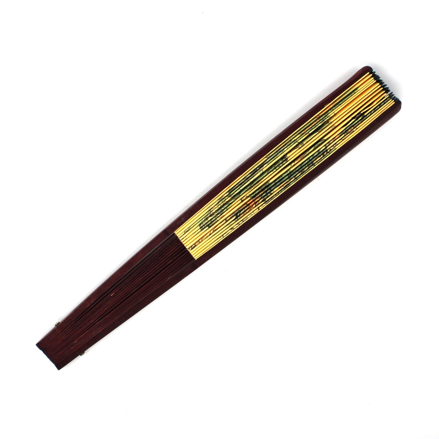 Hand Fan / Wall Fan, Oriental / Asian Landscape Scenes, Bamboo, Vintage