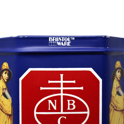 Tins, Gift Tin / Storage Box, Uneeda Biscuit, Boy in Yellow Raincoat, NBC Logo, Empty, Vintage