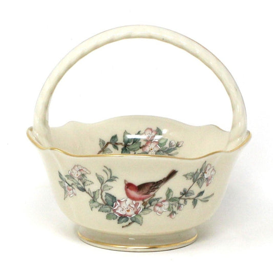 Basket, Lenox, Serenade Basket with Bird, Vintage