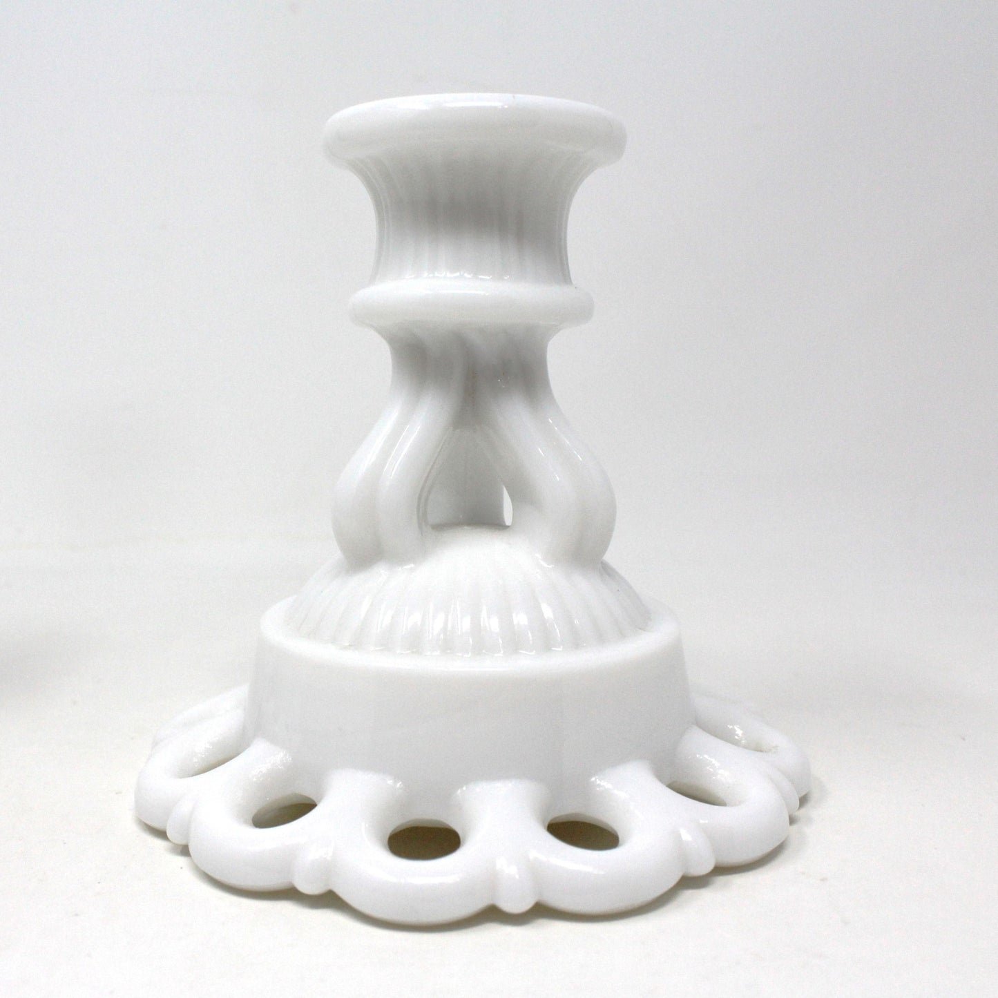 Candle Holders, Westmoreland, Doric Milk Glass, Vintage Set of 2