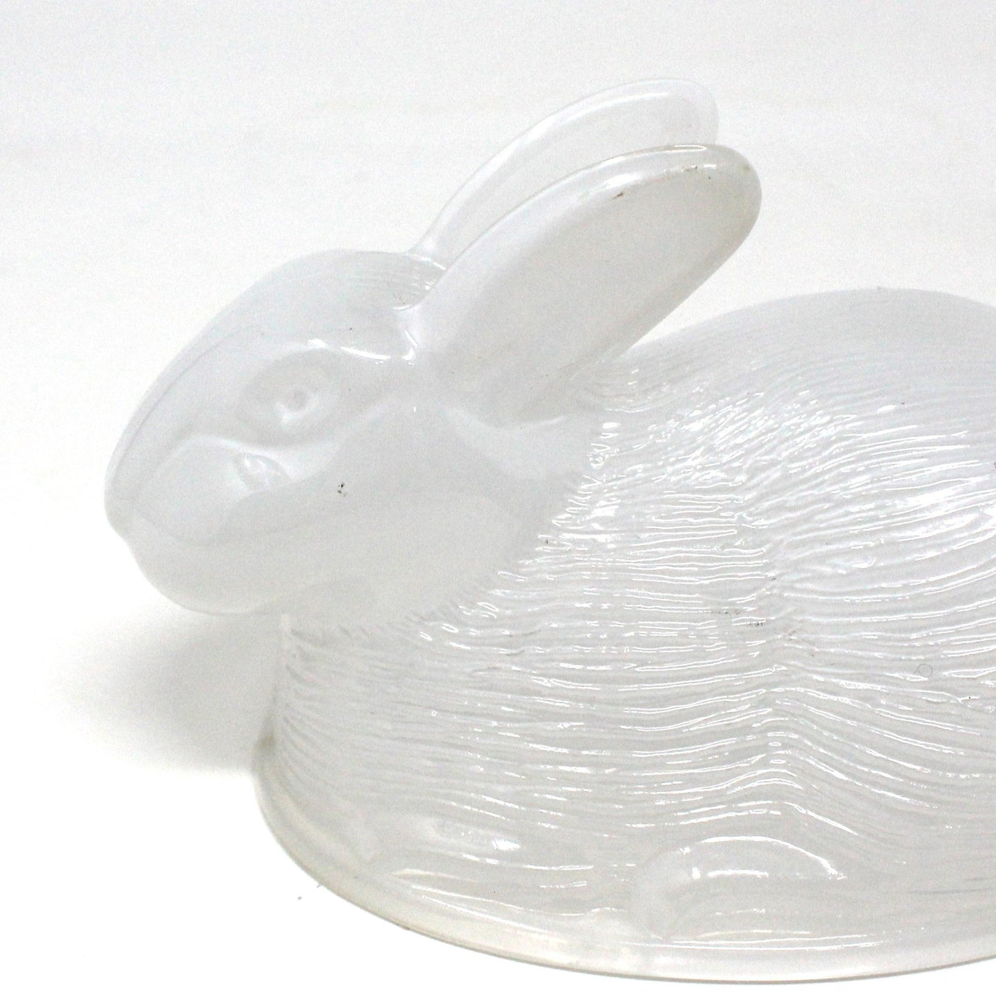 Trinket Box, Figural Bunny Rabbit in Nest, Glass