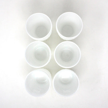 Glass Tumblers, Anchor Hocking, Milk Glass Hobnail, Vintage Set of 6