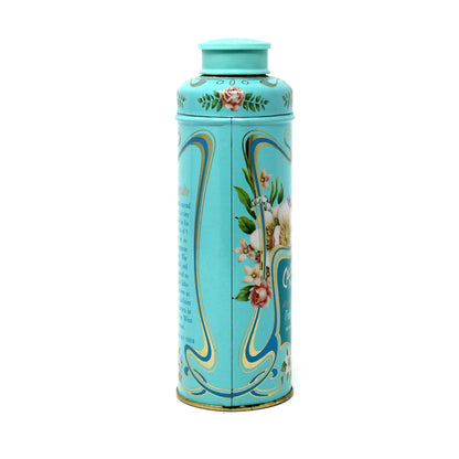 Shaker, Avon, Tin Powder Shaker, California Perfume Co, Anniversary Keepsake Talc, Aqua Floral, Vintage