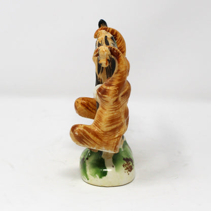 Salt and Pepper Shakers, Monkeys Hanging on Tree, Mid Century Japan Porcelain, Vintage