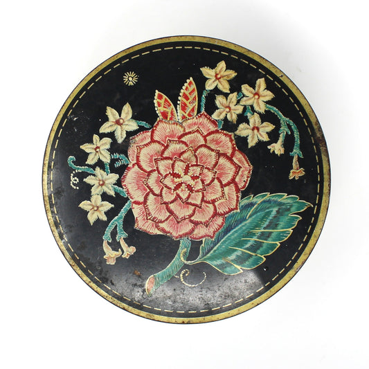 Box, Dusting Powder Box, Avon Jasmine, Mid Century Metal Tin, Vintage