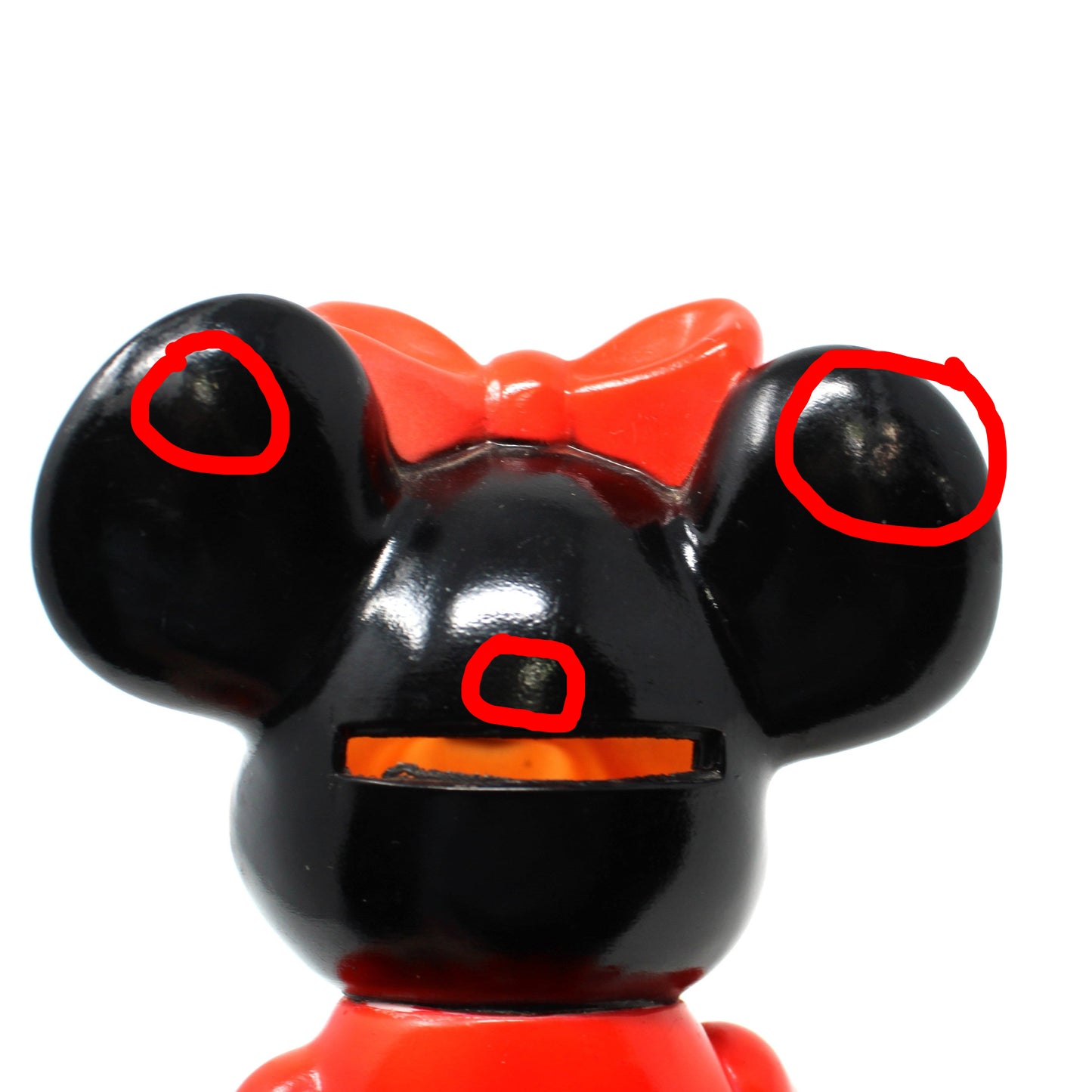 Coin Bank, Disney, Minnie Mouse Piggy Bank, Hard Plastic, Vintage