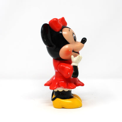 Coin Bank, Disney, Minnie Mouse Piggy Bank, Hard Plastic, Vintage