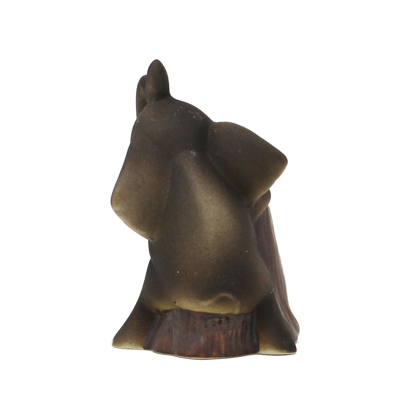 Toothpick Holder, Elephant Trunk Up, Hand Painted Ceramic, Vintage, 1980's