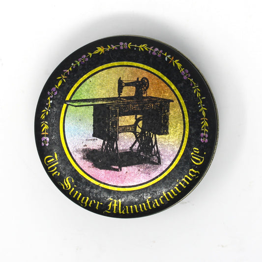 Tins, Storage Box / Container, The Singer Manufacturing Co, Iridescent, Bristol Ware, Vintage