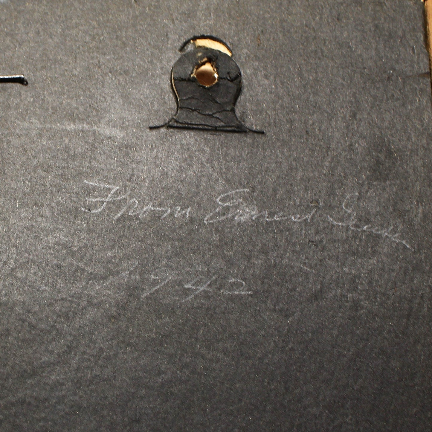 Silhouette, Reverse Painted Convex Glass, Mother's Day Poem, Floral Print Background, Framed, Vintage