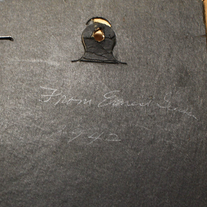 Silhouette, Reverse Painted Convex Glass, Mother's Day Poem, Floral Print Background, Framed, Vintage