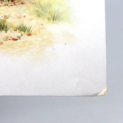 Print, Calendar Page, Fred Hines, Mother & Child Picking Flowers, April, Vintage