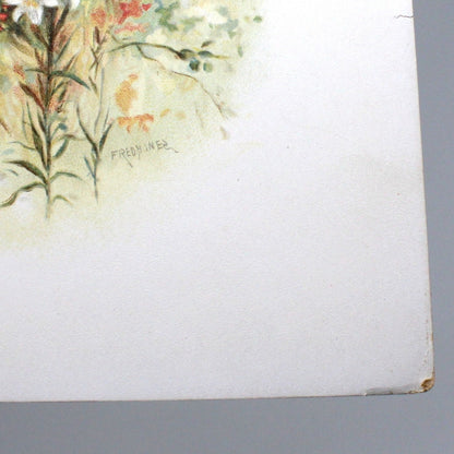 Print, Calendar Page, Fred Hines, Woman in Cottage Garden, June, Vintage