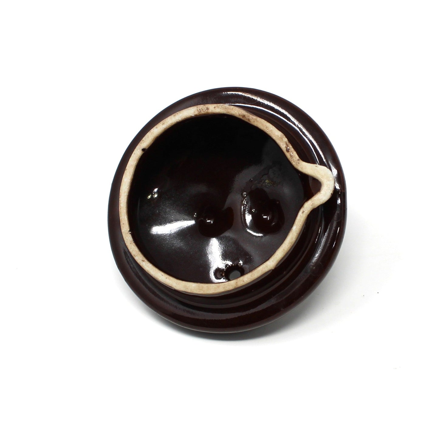 Teapot, Japanese Redware Style, Hand Painted Moriage, Brown Betty Style, Ceramic, Vintage