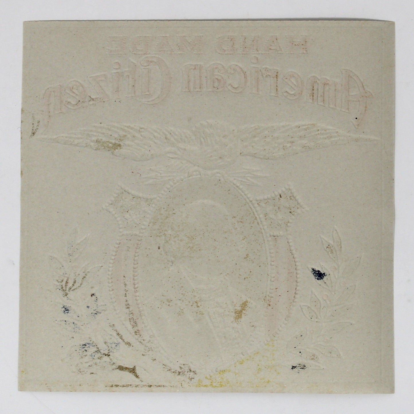 Cigar Box Label, American Citizen, George Washington Outer Label, Original Lithograph, Gilded / Embossed, NOS, 1910's, Antique