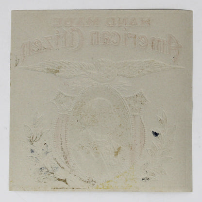Cigar Box Label, American Citizen, George Washington Outer Label, Original Lithograph, Gilded / Embossed, NOS, 1910's, Antique