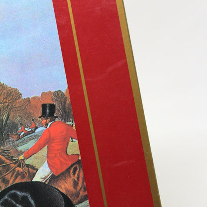 Placemats, Fox Hunting Scene, Herring's Full Cry, Equestrian, Cork Backed, Set of 8, Vintage