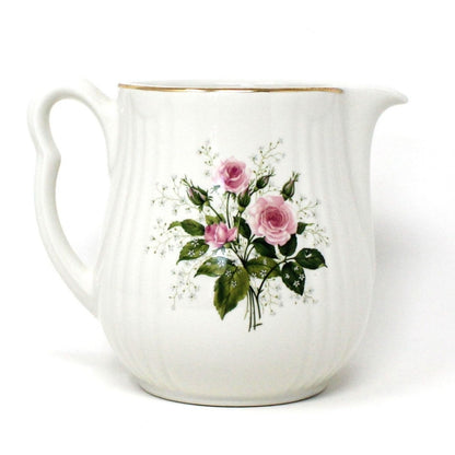 Milk Pitcher, Hall China, Heather Rose, Vintage