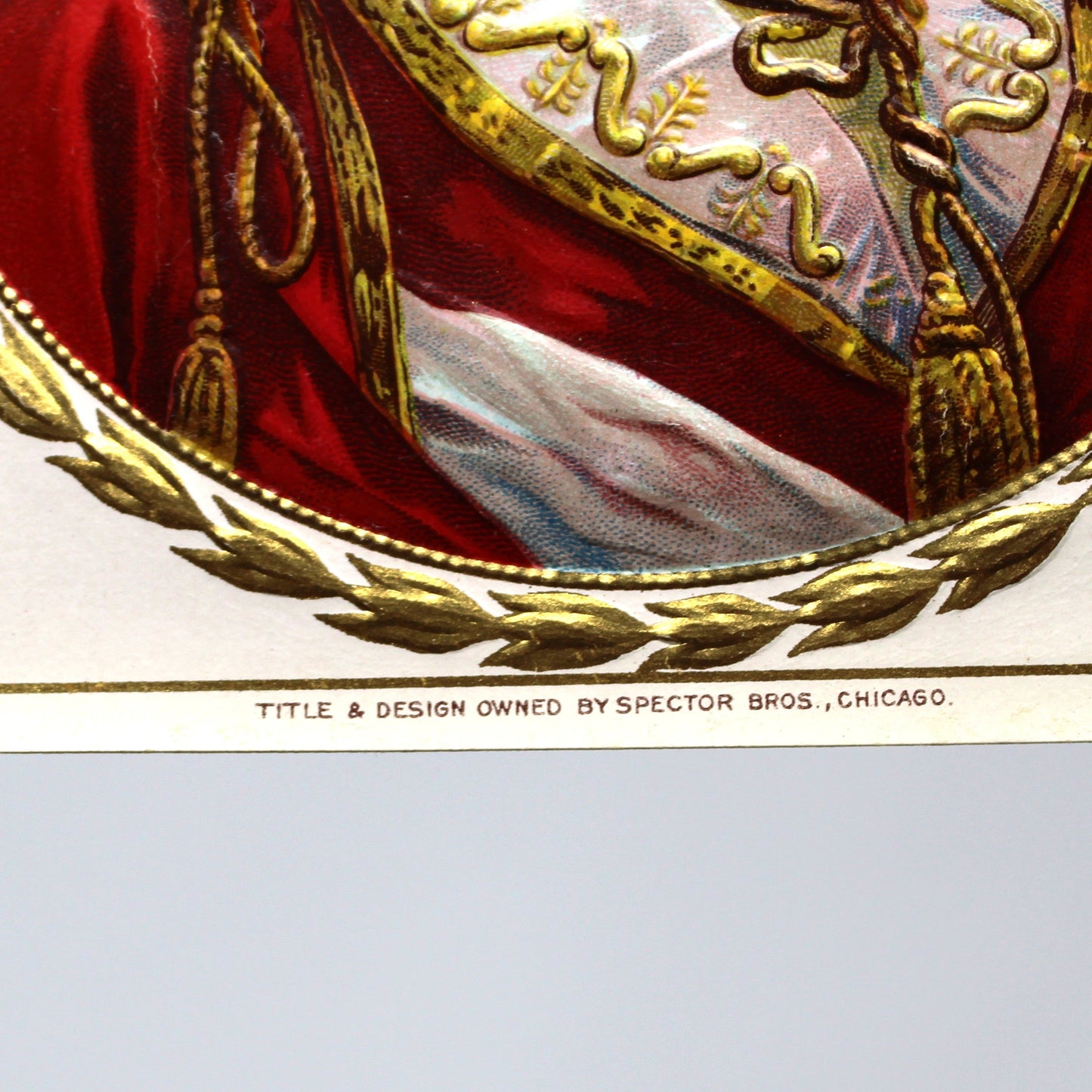 Cigar Box Label, Outer Label, Original Lithograph, Francis Marbois, Gilded / Embossed, NOS, 1900s, Antique