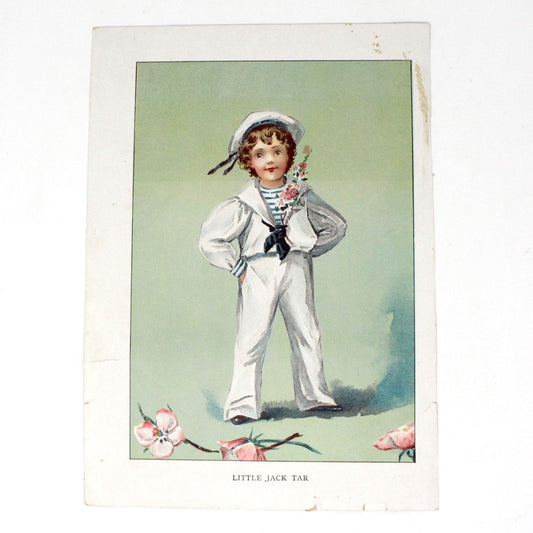 Print, Bookplate Illustration, Little Jack Tar, Oliver Optic's Annual 1895, Antique